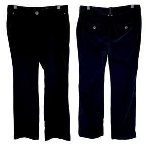 Eddie Bauer Black Corduroy Cotton Stretch Curvy Straight Leg Work Trouser Size 4